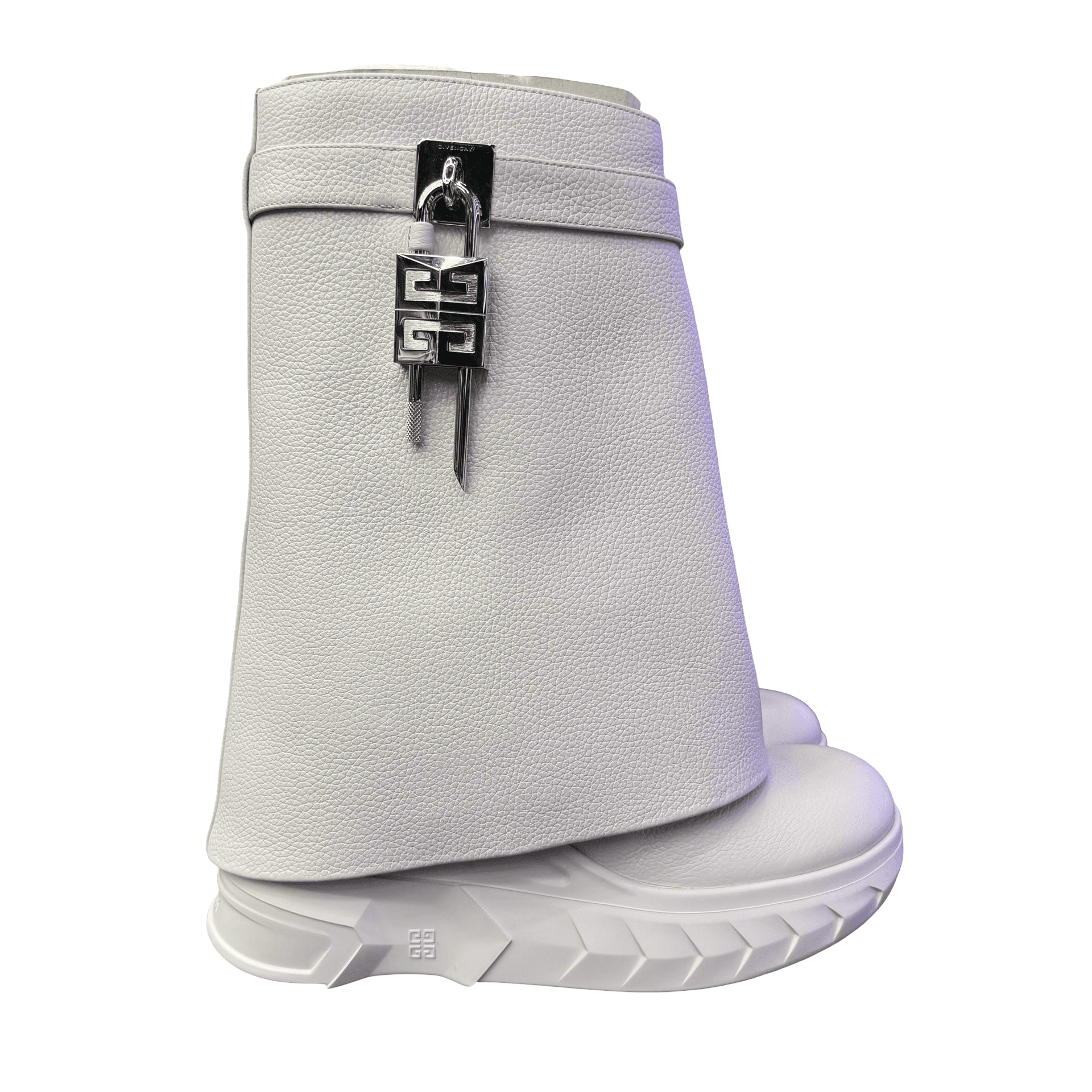 WMNS Givenchy Shark Lock Ankle Boots Soft Lilac