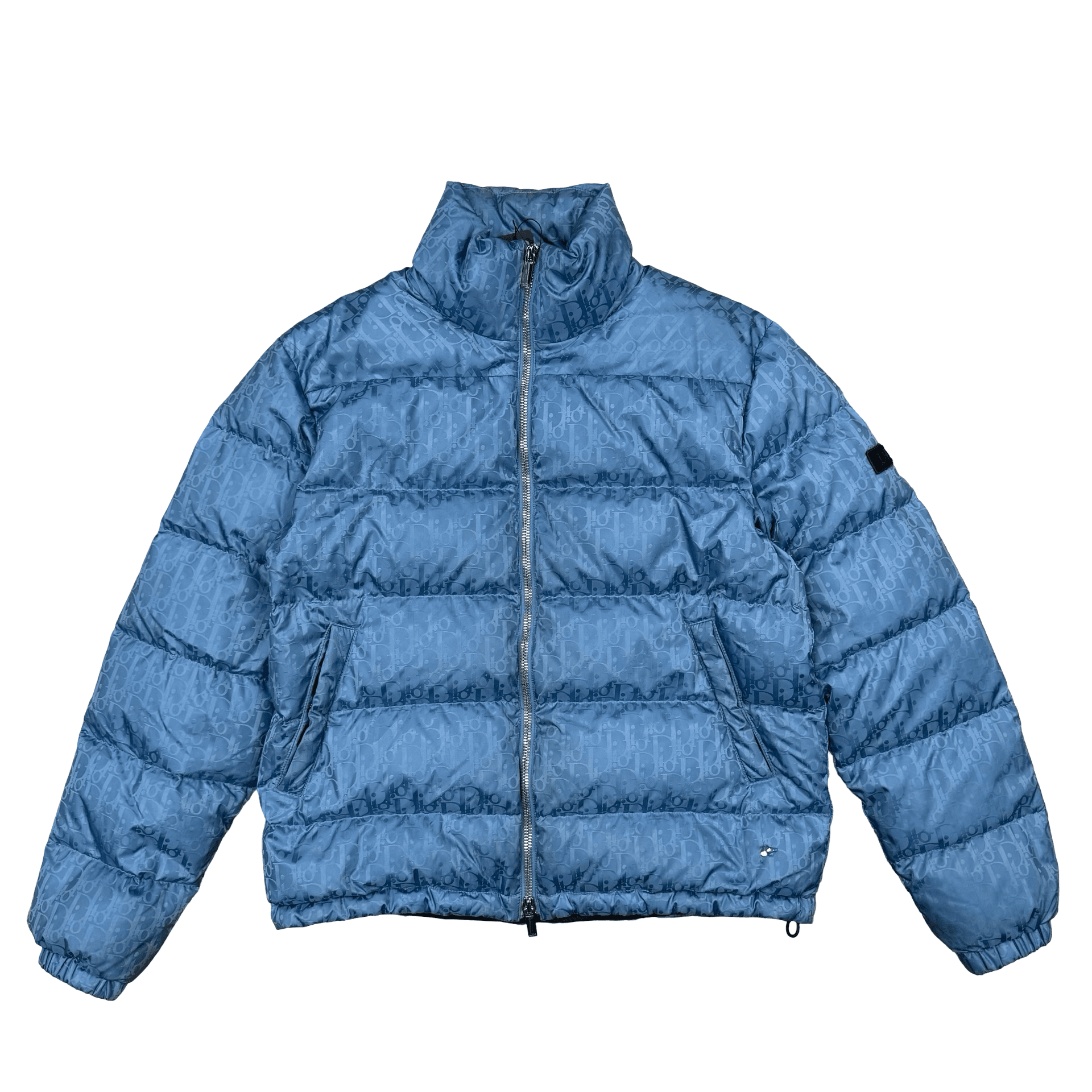 Dior Oblique Down Puffer Jacket Light Blue