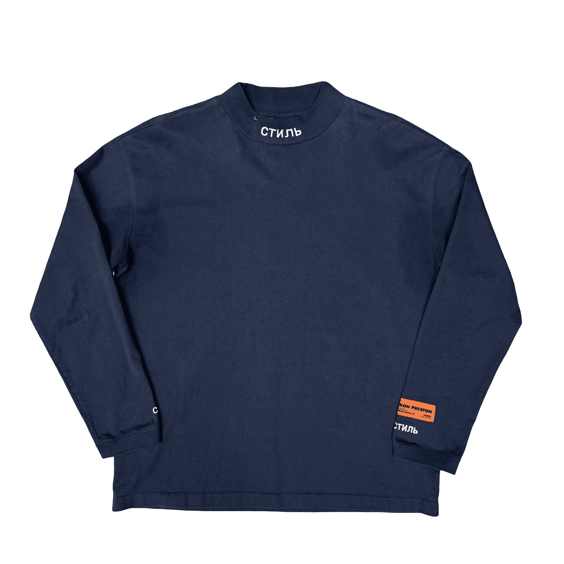 Heron Preston Neck Logo L/S T-Shirt Navy — photo 1 of 2