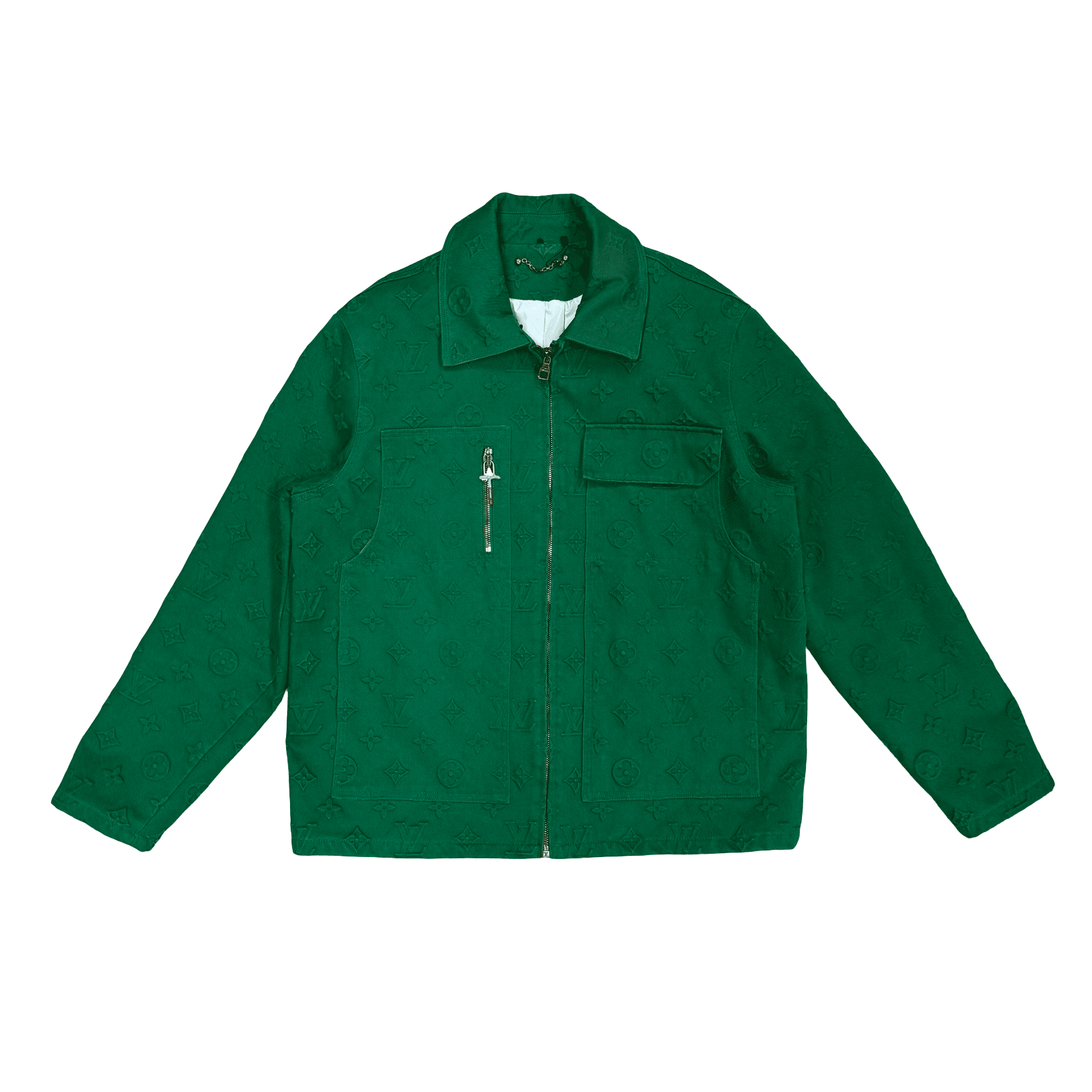 Louis Vuitton Monogram Embossed Denim Jacket Green — photo 1 of 2