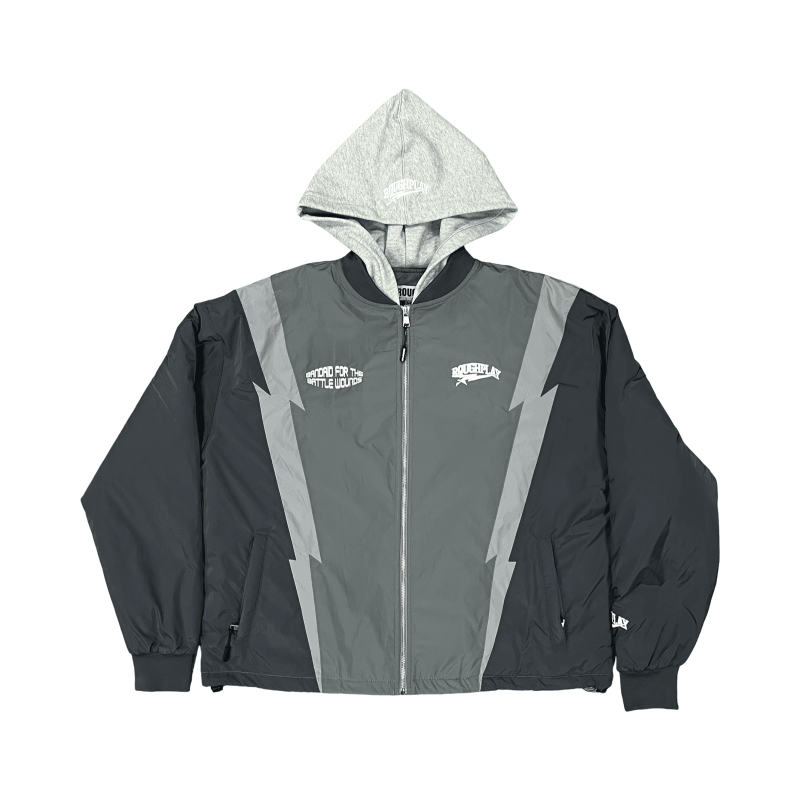 Rough Play "Bolt" Water Resistance Grey Sweatshirt