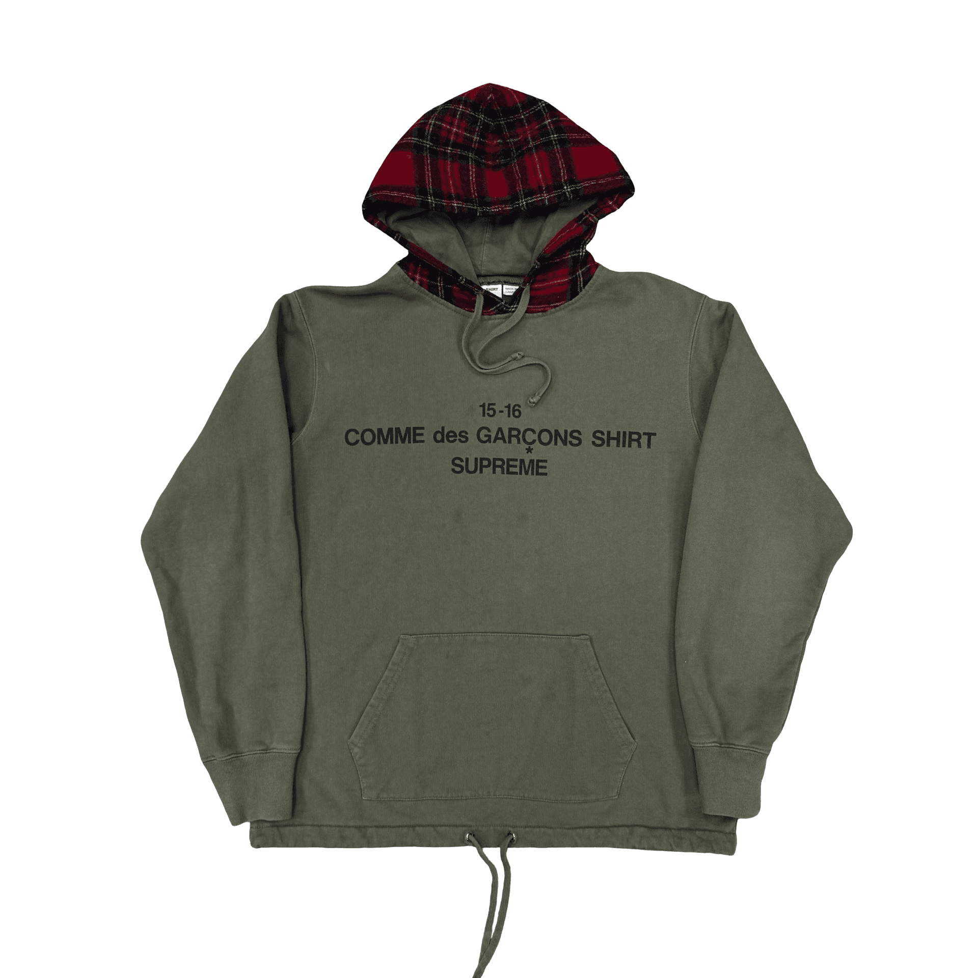 Supreme Comme Des Garçon Hooded Sweatshirt Olive — photo 1 of 2