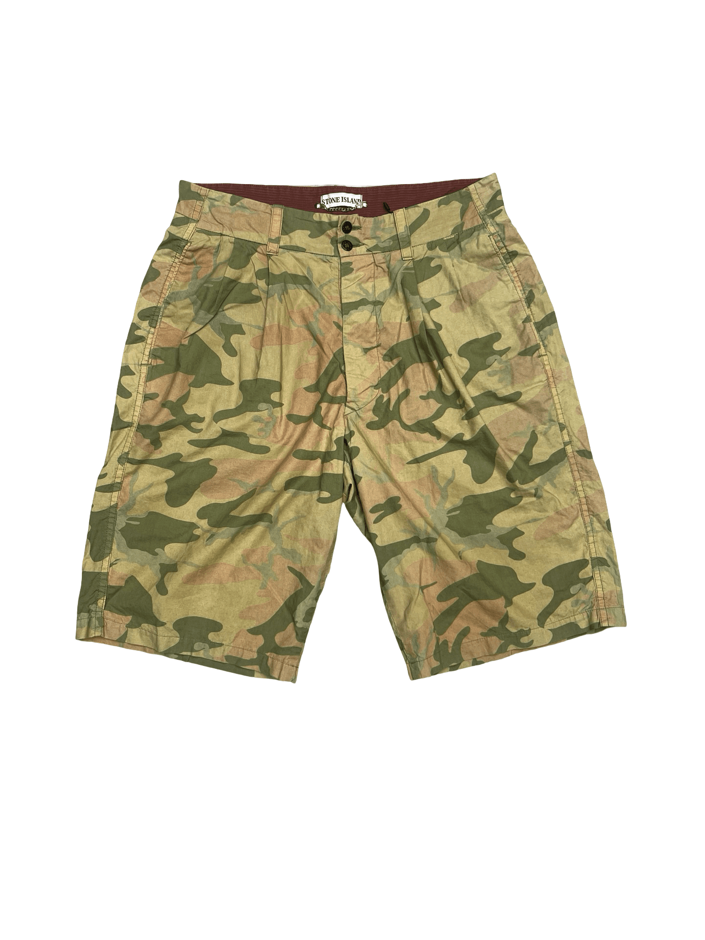 Stone Island 1990s Beige Ice Camo Shorts — photo 1 of 2