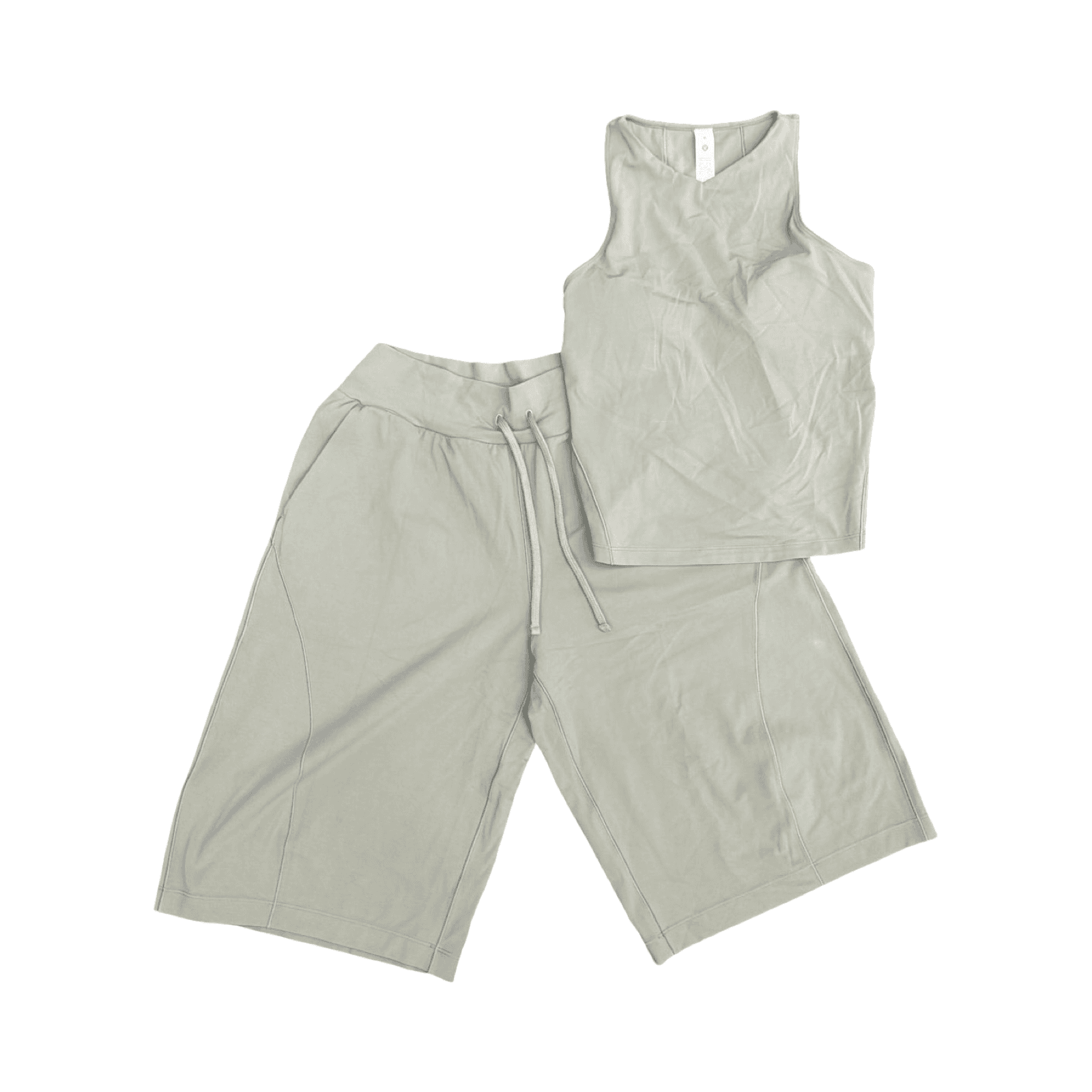 Lululemon Align Waist Length Tank Top Groove Mid-Rise Relaxed Bermuda Short Palm Court — photo 1 of 5