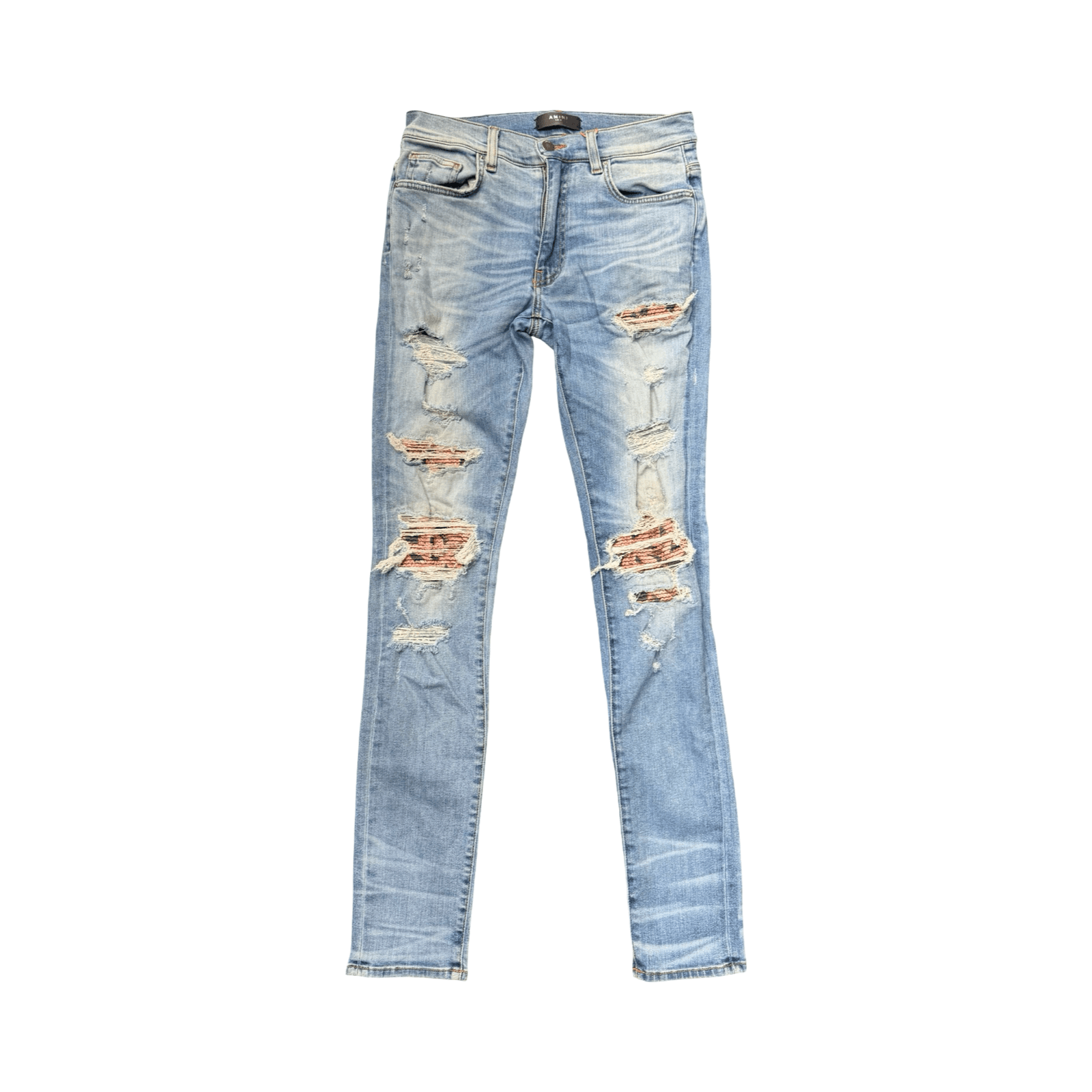 Amiri MX1 Tweed Patch Skinny Jeans — photo 1 of 2