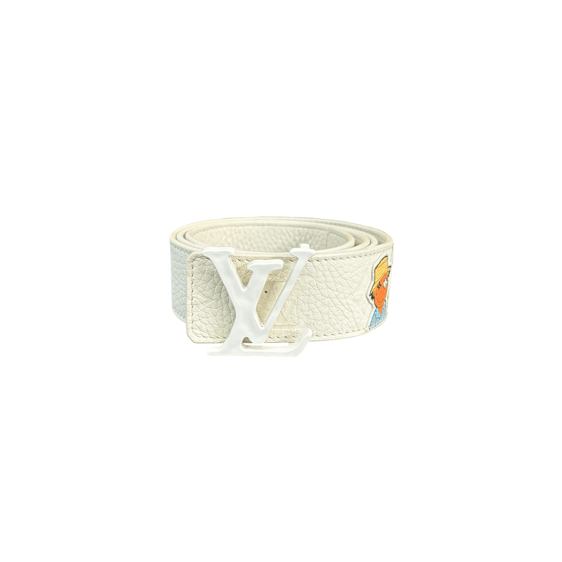 LV Reversible Taurillon Puppets Initials Belt White — photo 1 of 4