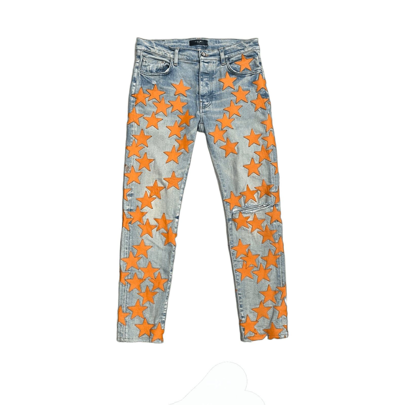 Amiri Chemist Star Skinny Jeans Orange ( Tailored )