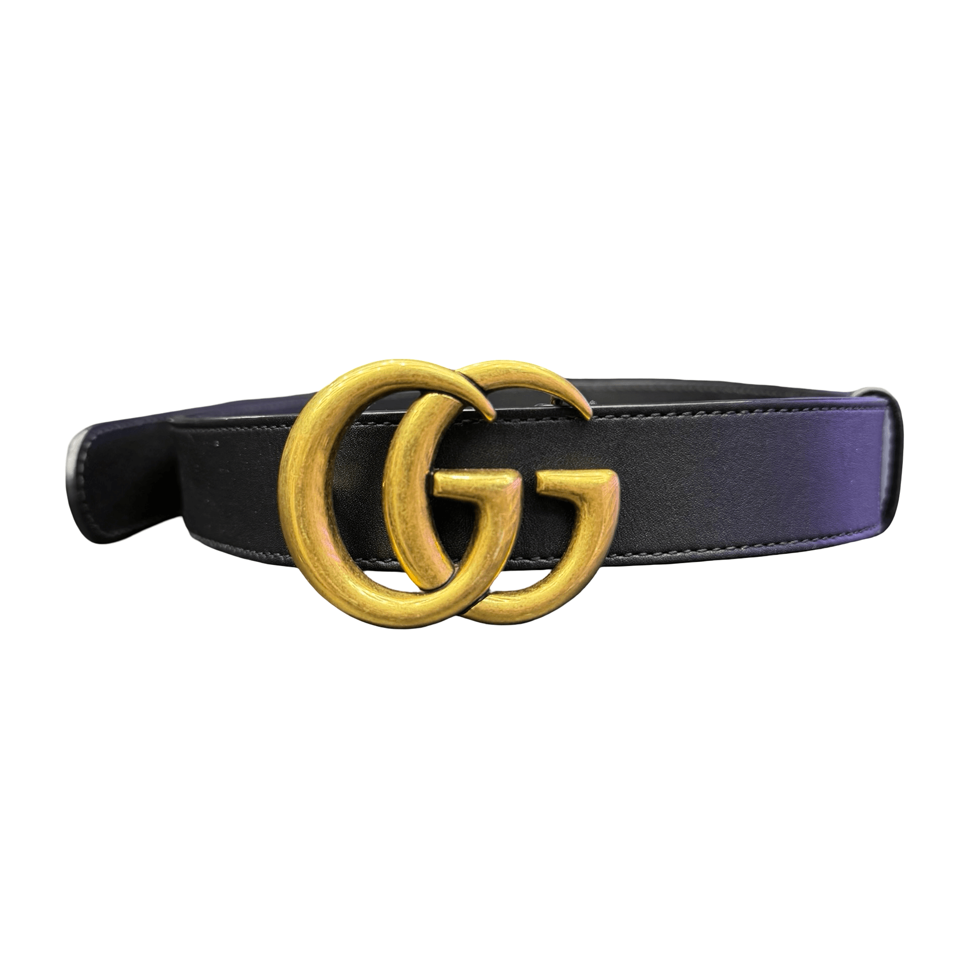 Gucci Double G Leather Belt Black