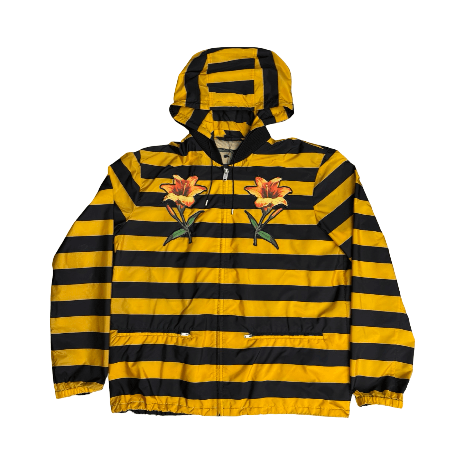 Gucci Striped Windbreaker Black Yellow — photo 1 of 2