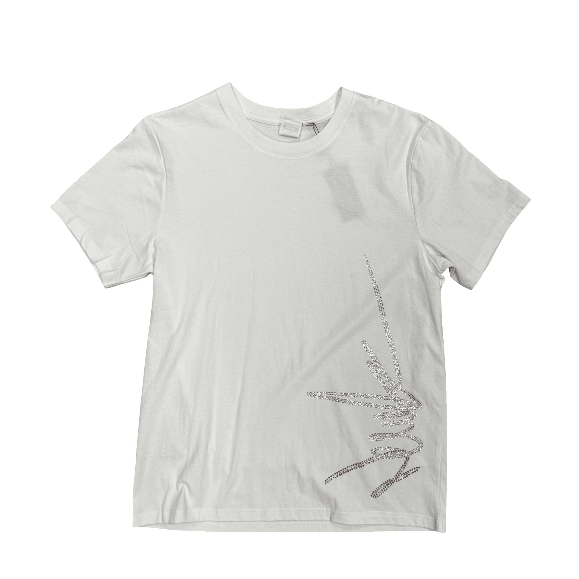 New Yrrk White Orange Crystal Side Logo T-Shirt White — photo 1 of 2