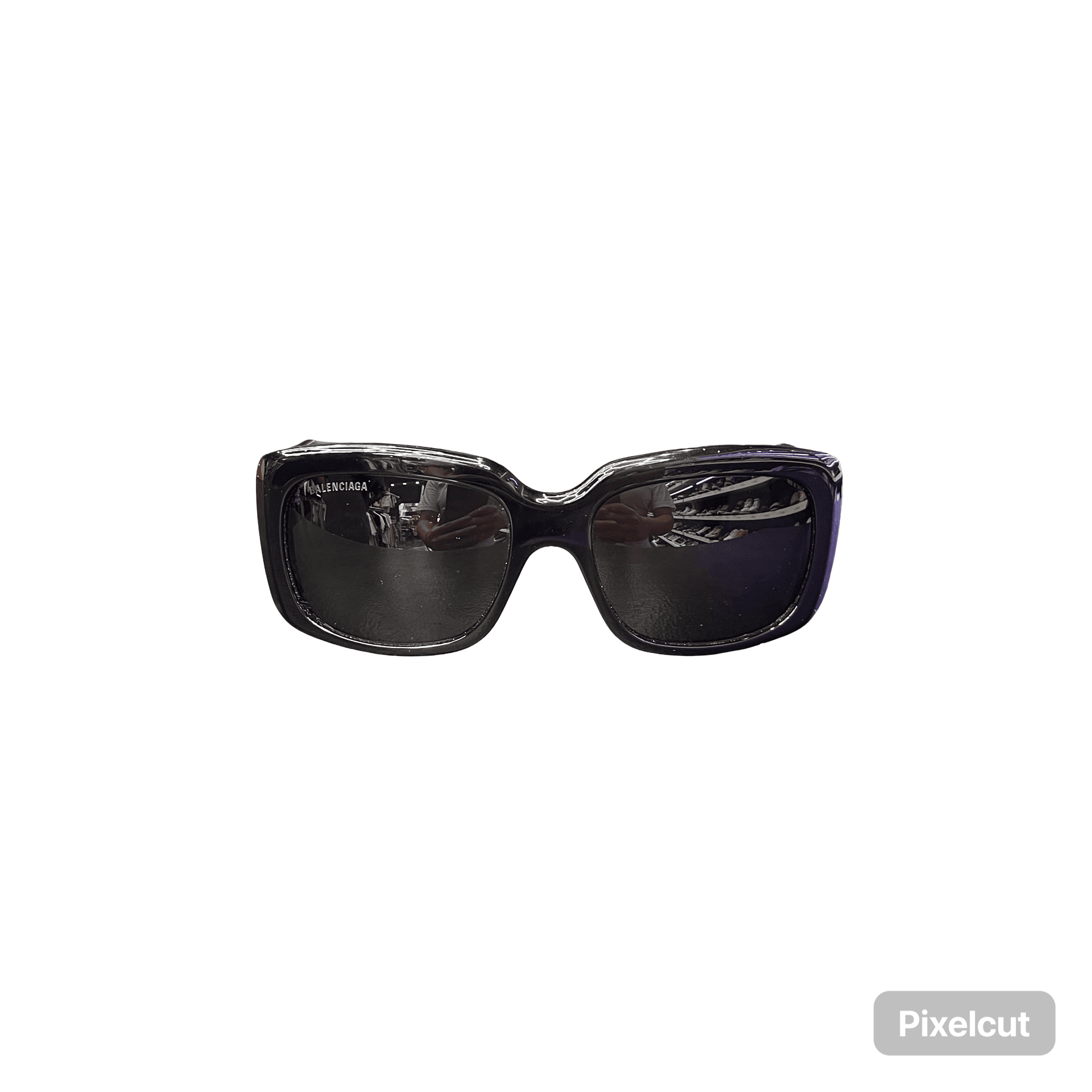 Balenciaga Rectangular Block Logo Sunglasses