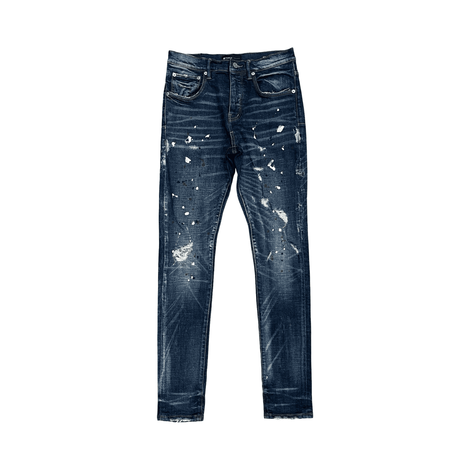 Purple Brand Distressed Paint Splatter Jeans Dark Wash — photo 1 of 2