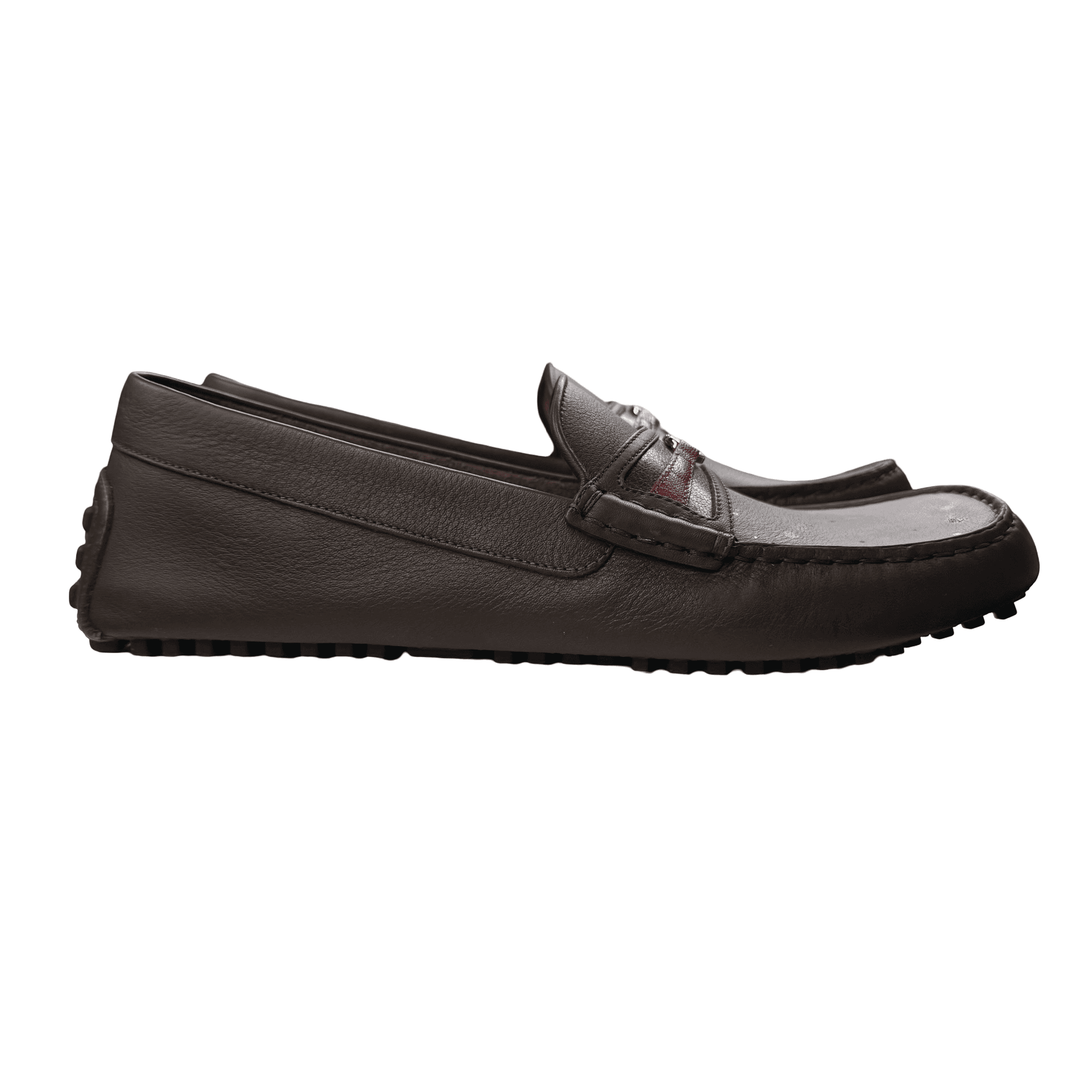 Gucci Ayrton Webbing-Trimmed Horsebit Leather Driver Loafers Brown — photo 1 of 7