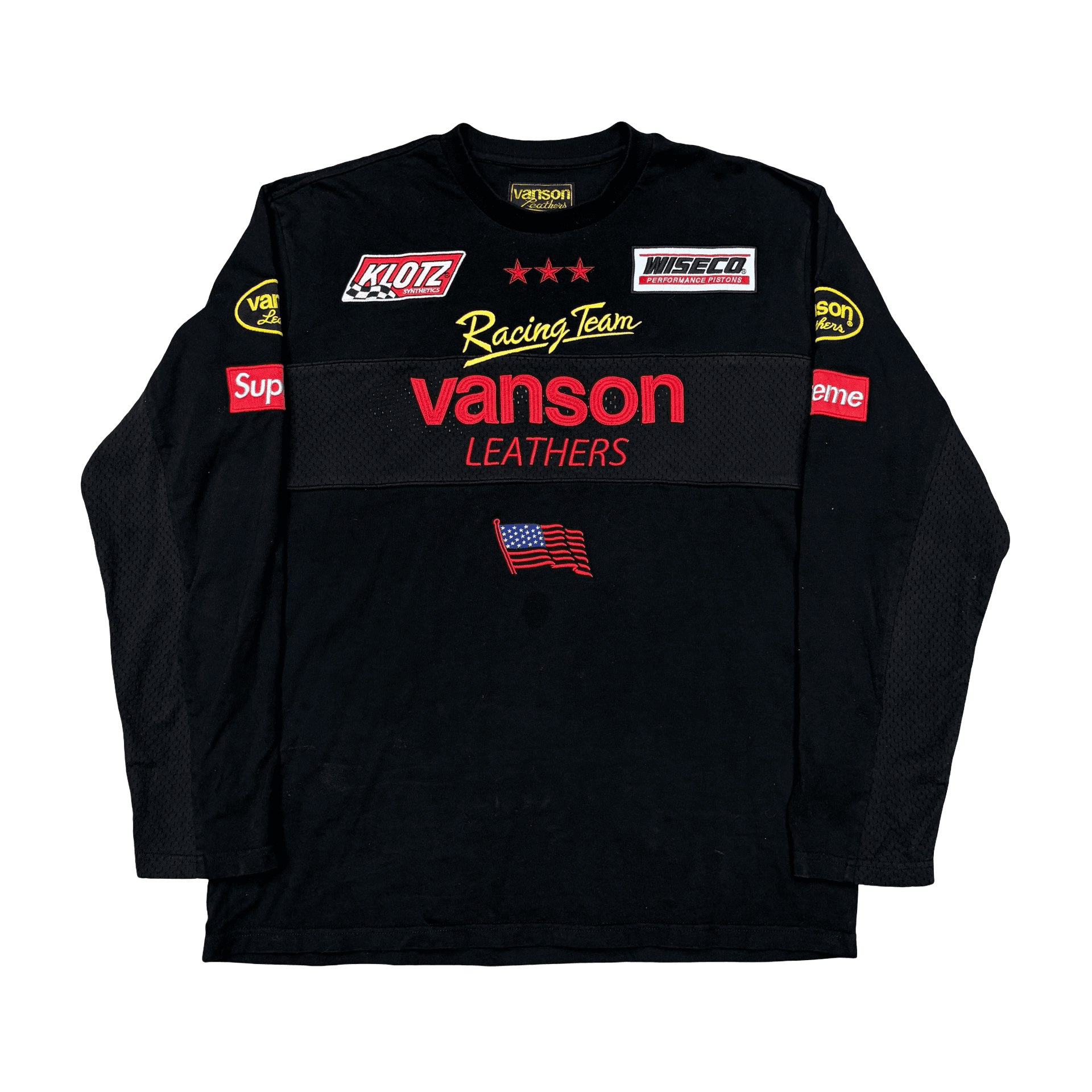 SS26 Supreme Vanson Leather L/S Top Black — photo 1 of 2