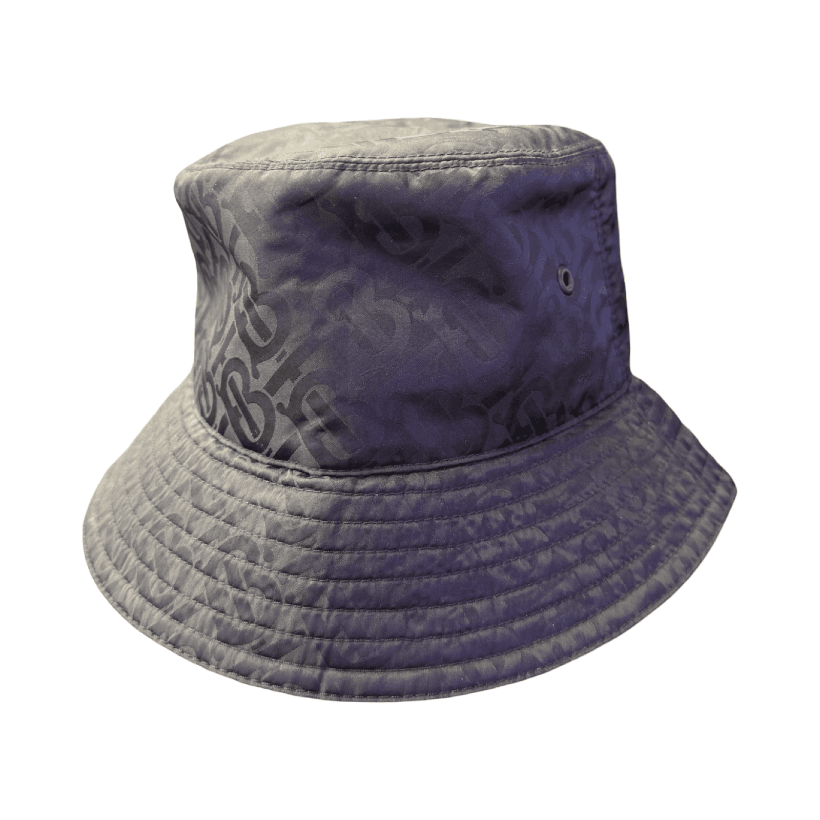 Burberry Monogram Print Bucket Hat Black