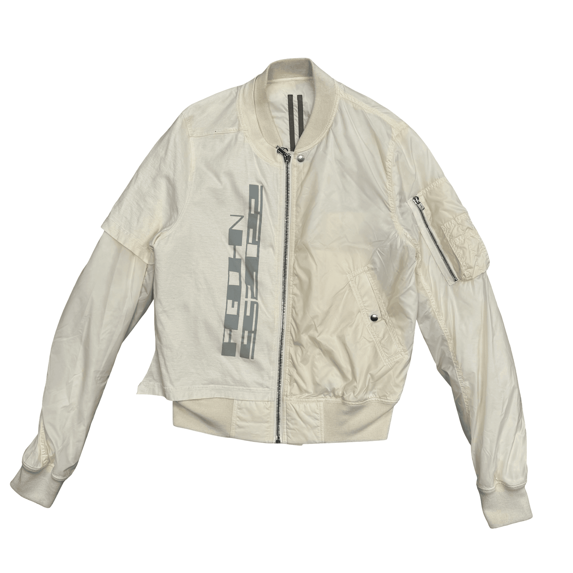 Rick Owens DRKSHDW Flight Bomber Jacket Cream