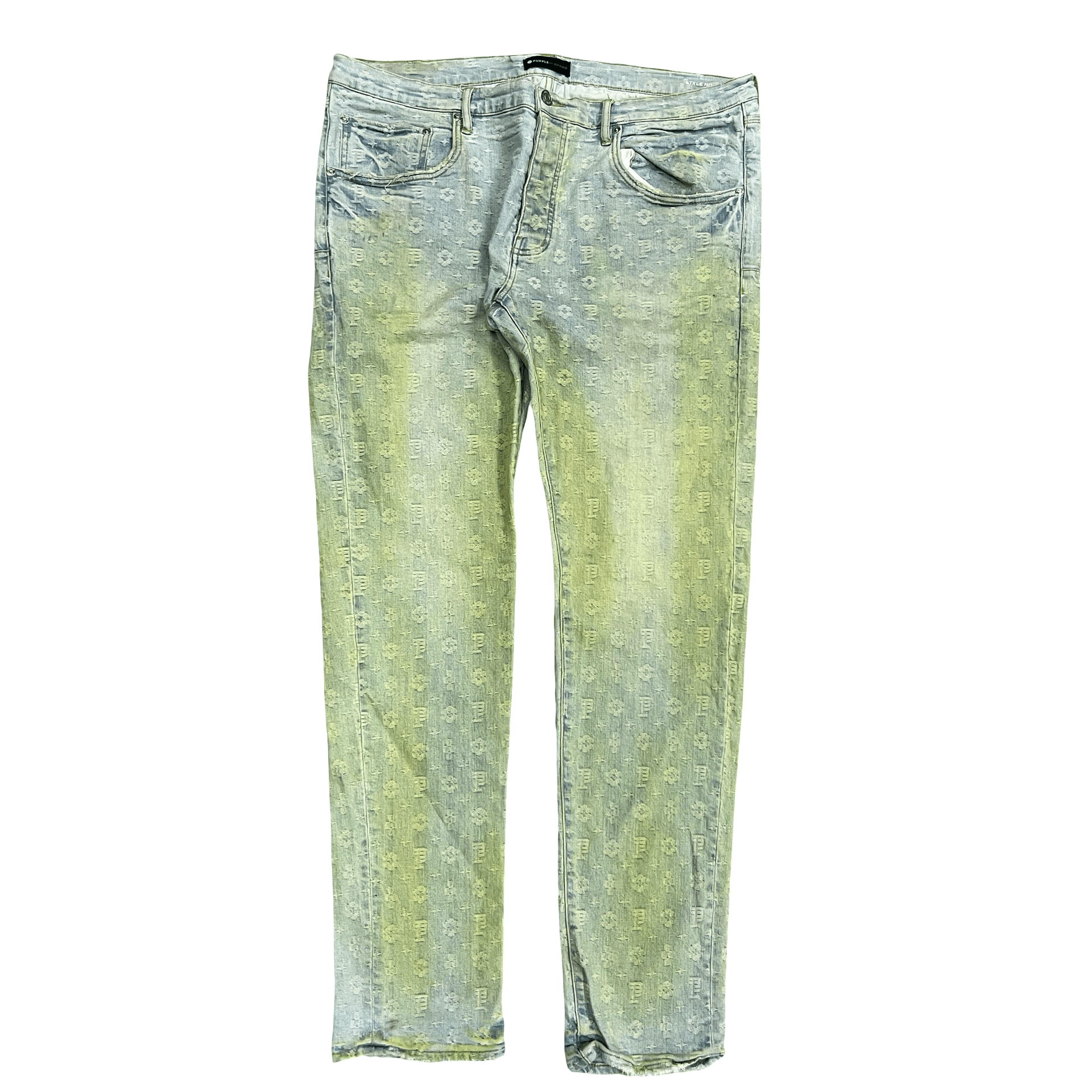 Purple Brand Monogram Jacquard Jeans Neon — photo 1 of 2