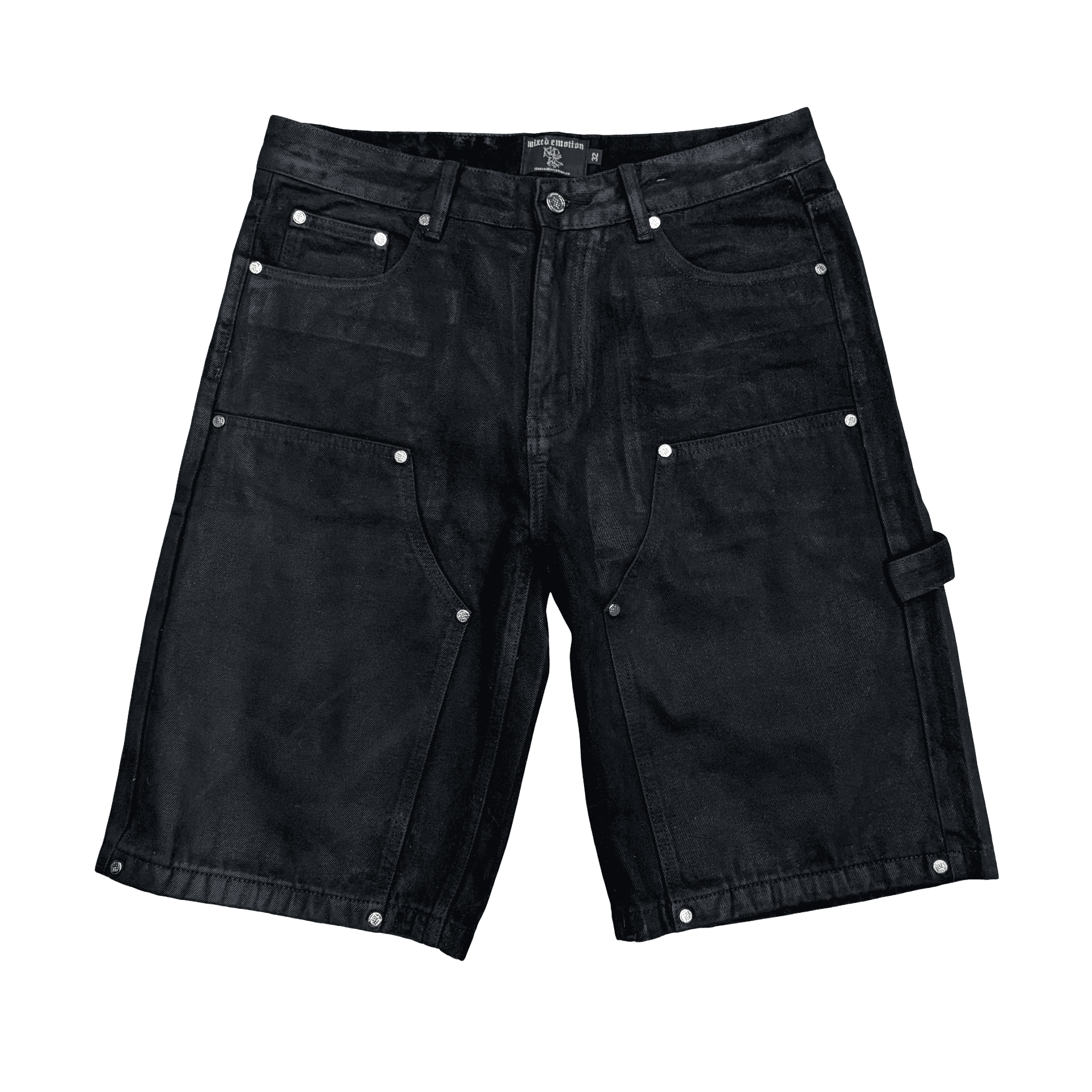 Mixed Emotions Worker Wax Jean Shorts Black — photo 1 of 2
