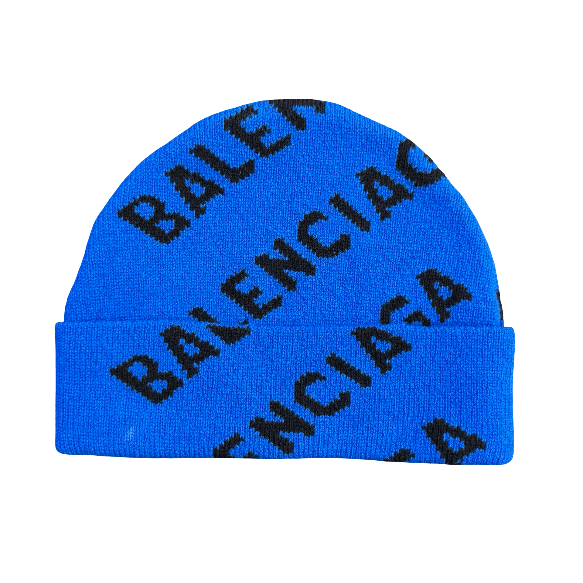 Balenciaga Allover Logo Beanie Blue — photo 1 of 2