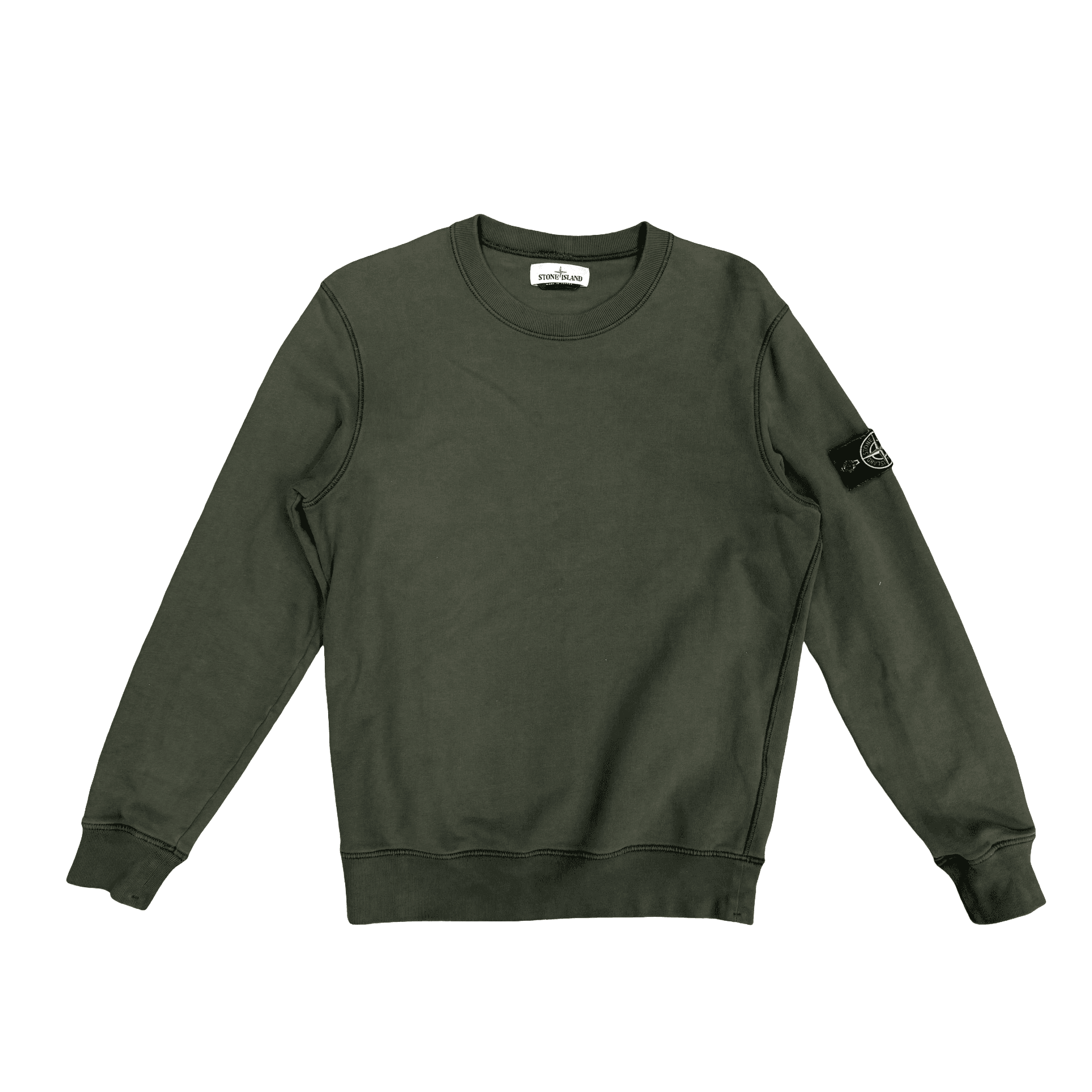 Stone Island Logo Sweatshirt Olive Green — photo 1 of 2