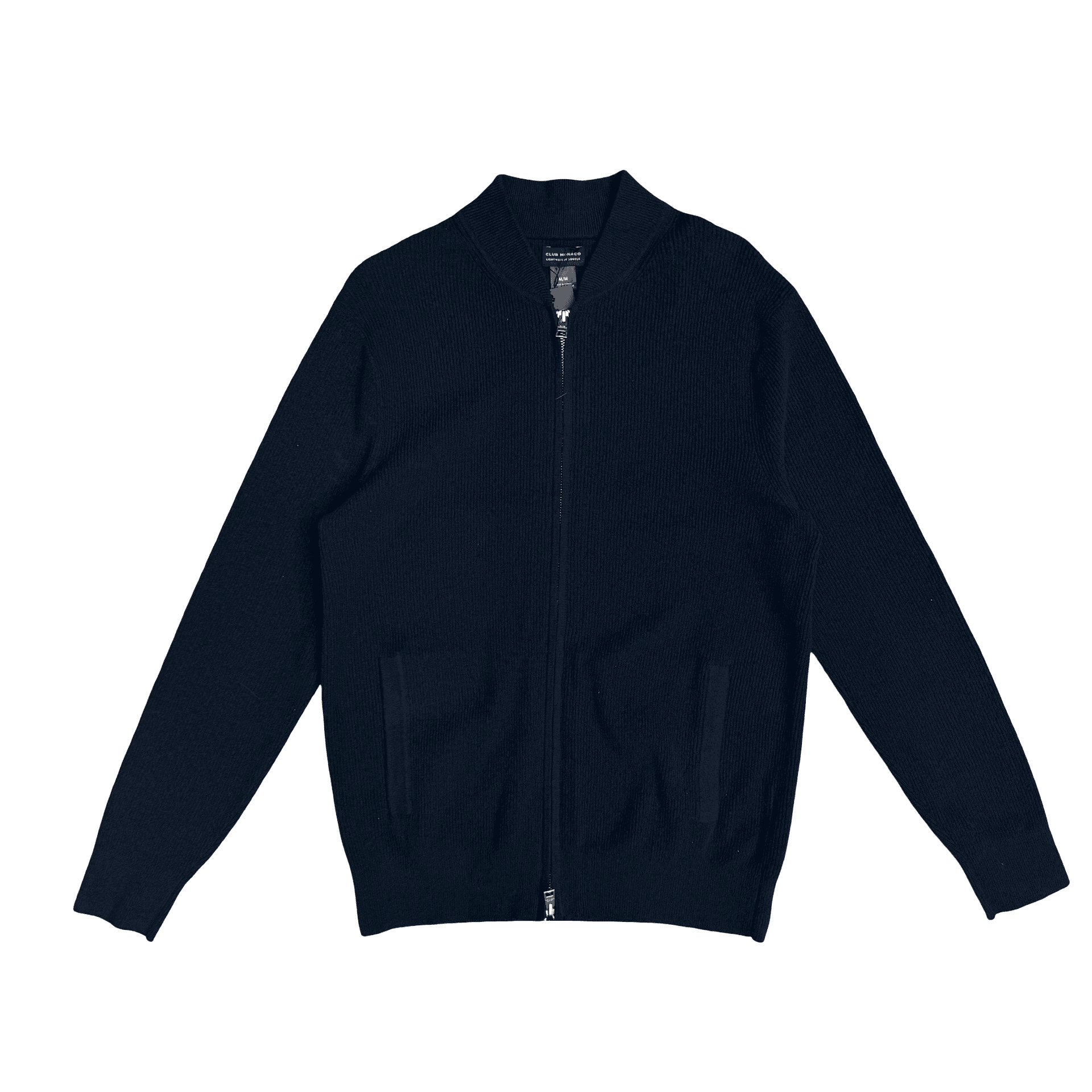 Club Monaco Stitch Full Zip Cardigan Navy — photo 1 of 2