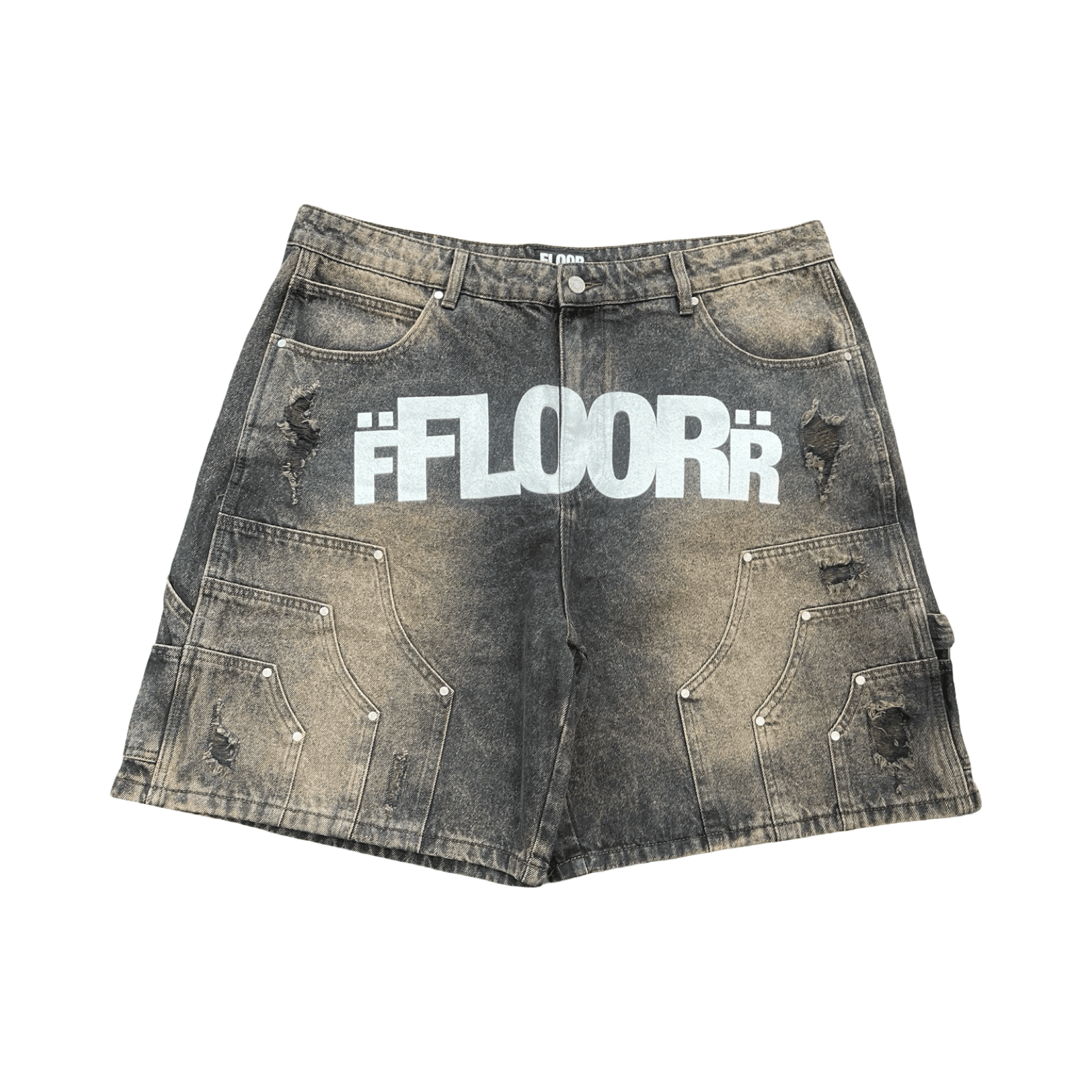 Floor 914 Uniform Jean Shorts Brown Wash — photo 1 of 2