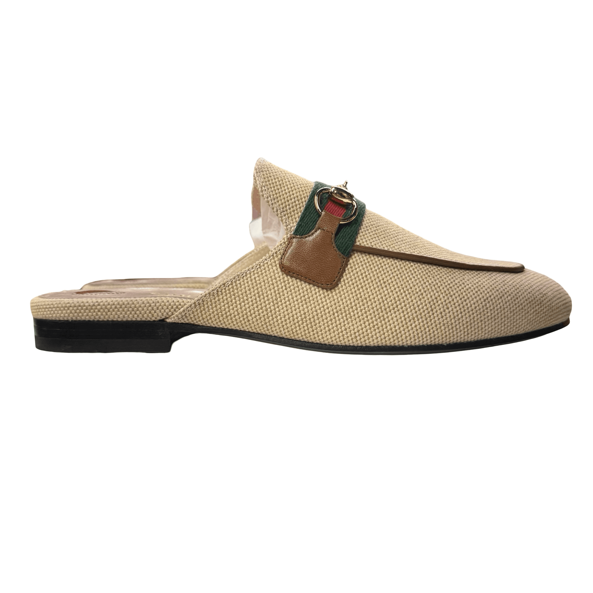 Gucci Princetown Mules Beige Canvas — photo 1 of 7