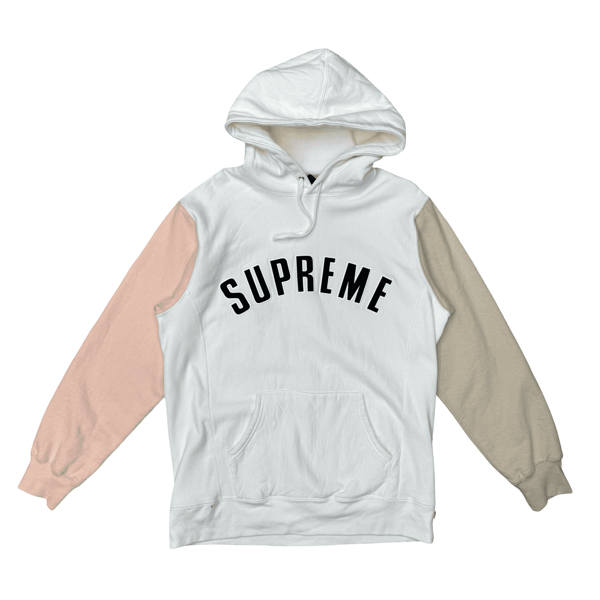 Supreme Color Blocked Arc Logo Hoodie White — photo 1 of 2