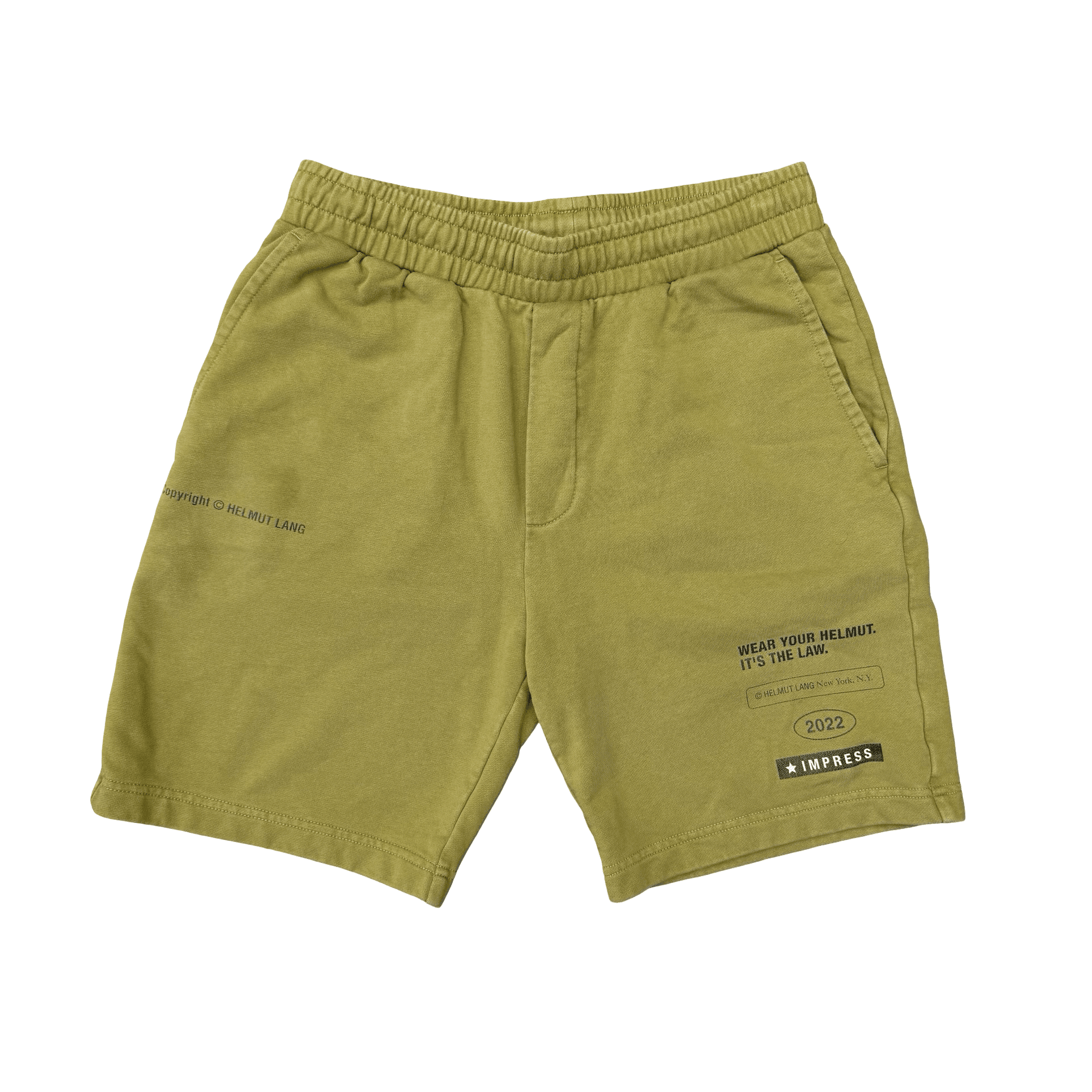 Helmut Lang Sweat Shorts Olive — photo 1 of 2