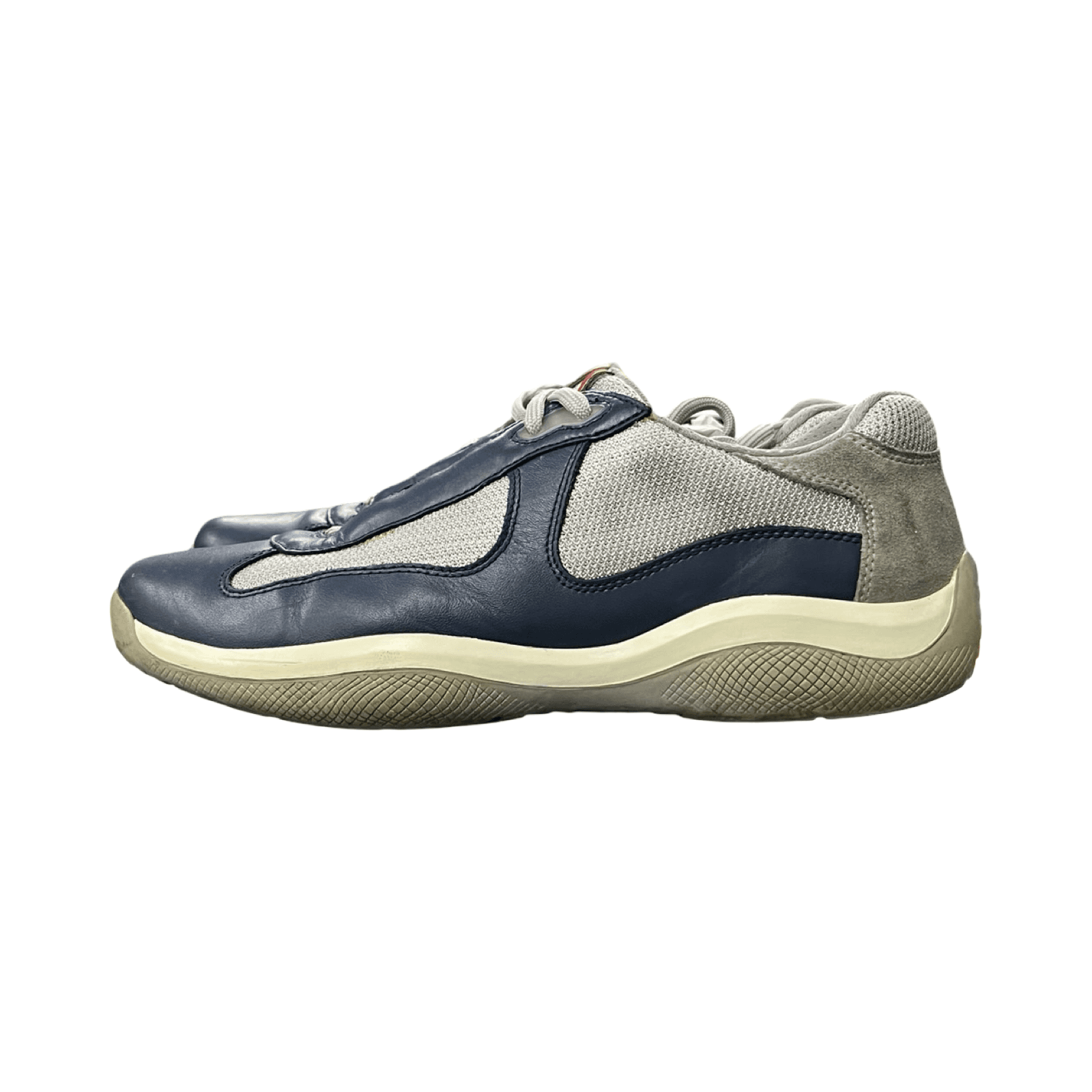 Prada Cup Sneakers Navy Sliver