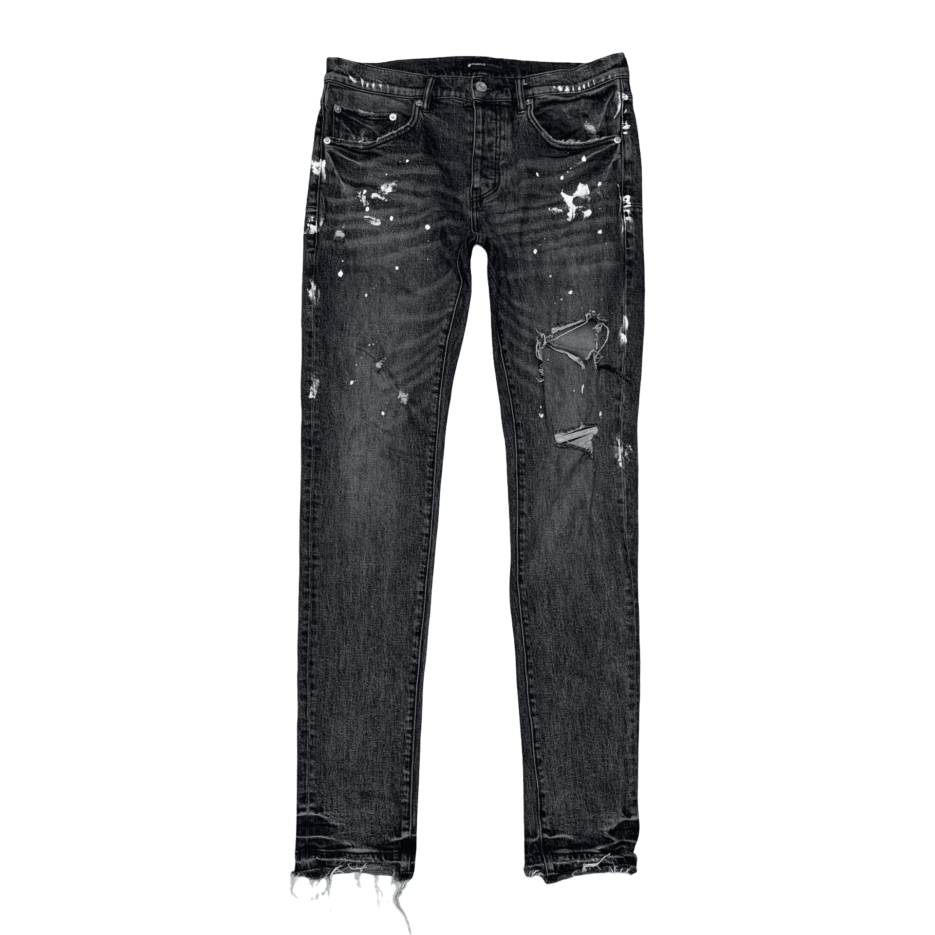 Purple Brand Destroy Paint Splatter Jeans Black — photo 1 of 2