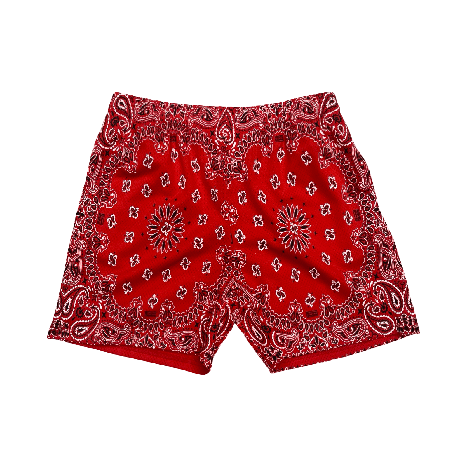 Bravest Studios Screenprinted Paisley Two-Tone Shorts Red