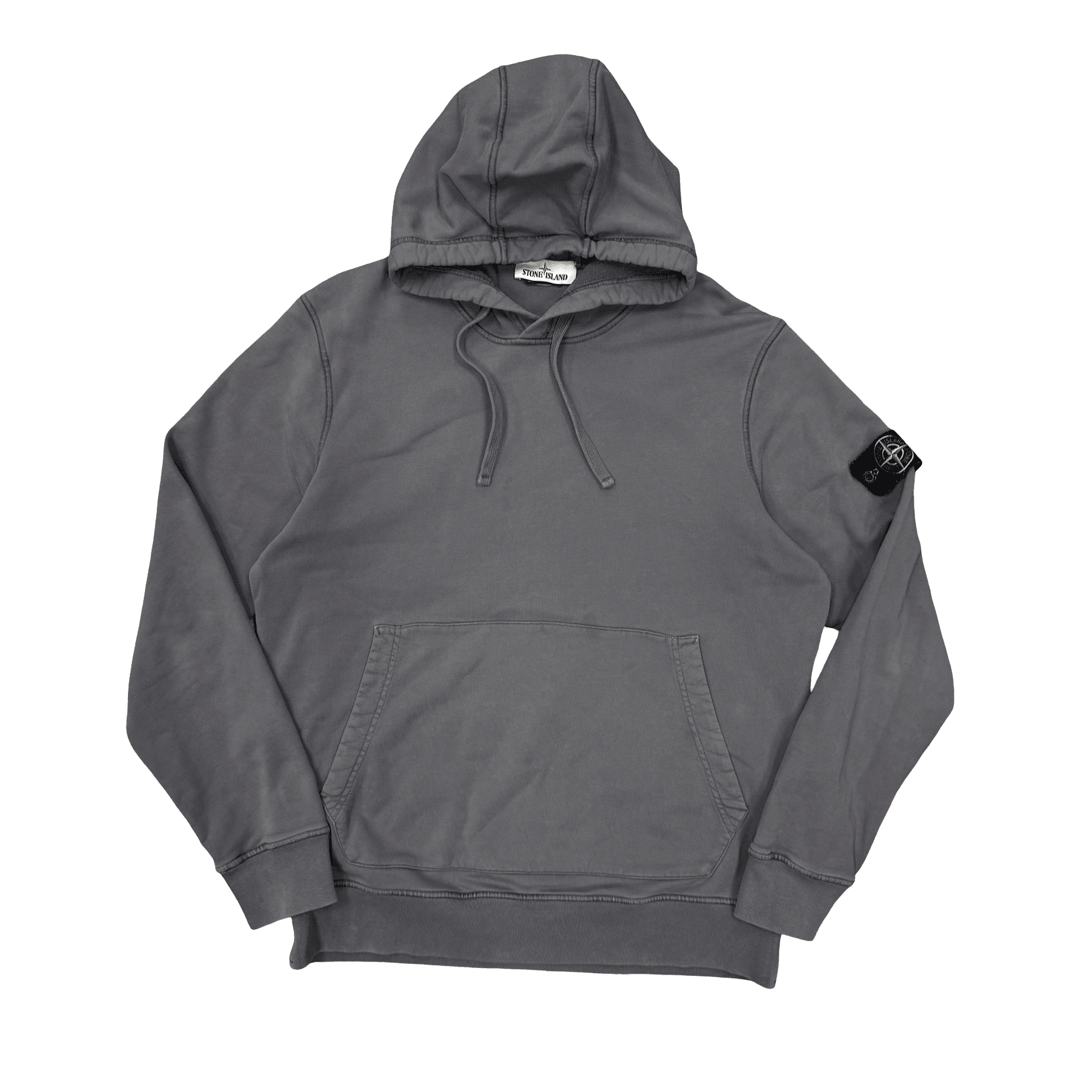 Stone Island Garment Dyed Fleece Hoodie Dark Grey — photo 1 of 2