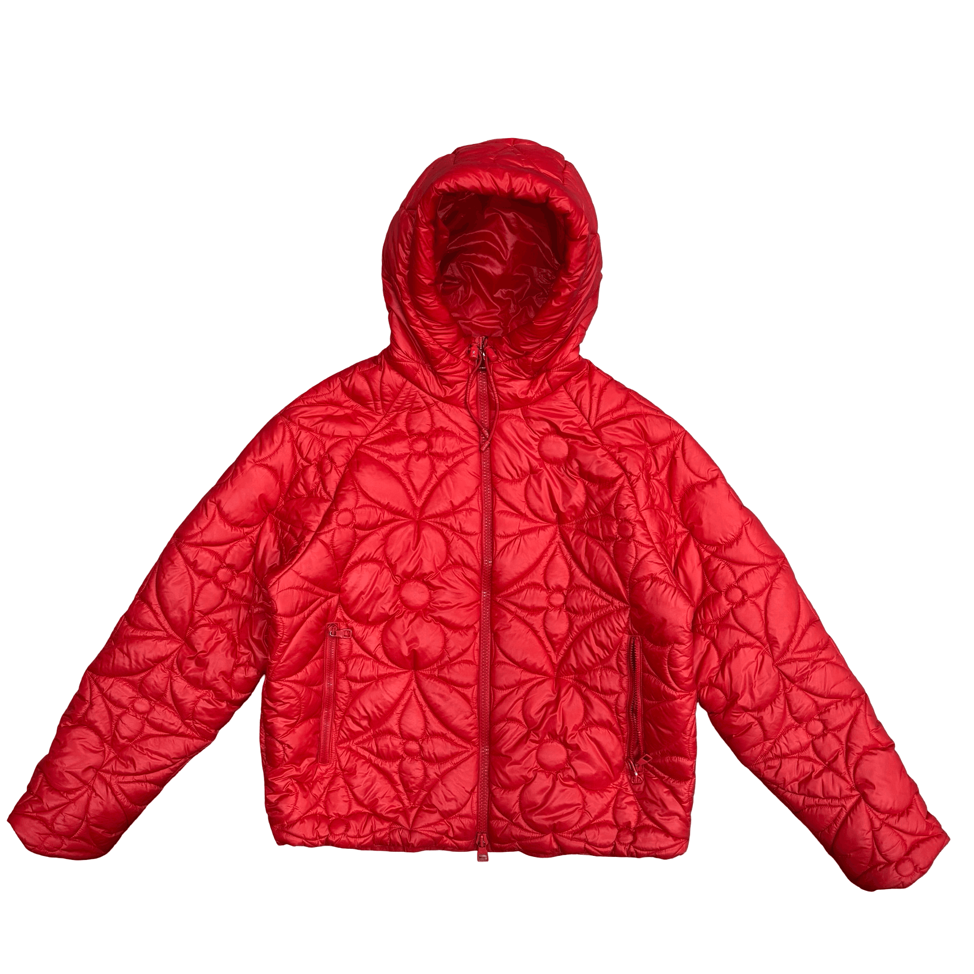 LV Monogram Puffer Coat Red