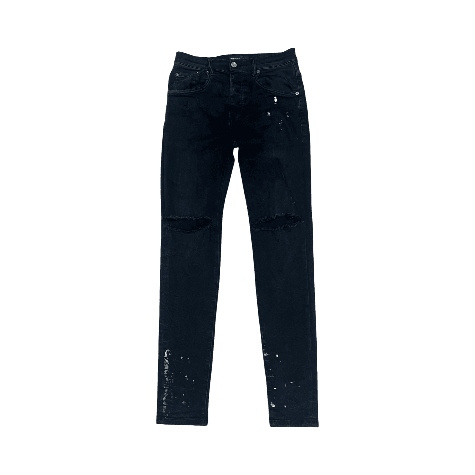 Purple Brand P002 Mid Rise Knee Slit Jeans Black — photo 1 of 2